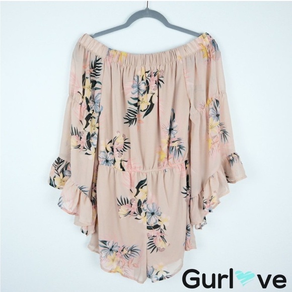 Hint of Blush | Across the Shoulder Romper - Picture 7 of 15